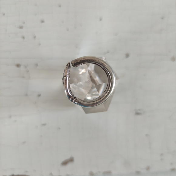 Silverware Ring, Inscribed "Eternally Yours" Size 5 - Picture 9 of 10